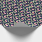 Fantasy-Blume: Dunkle indische Motive Geschenkpapier (Ecke)