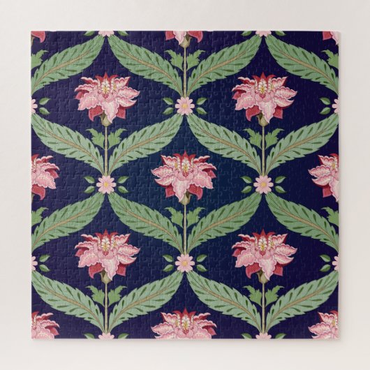 Fantasy-Blume: Dunkle indische Motive Puzzle (Vertikal)