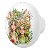 Fantasy Blume Fairies Serie Keramikknauf (Rechts)