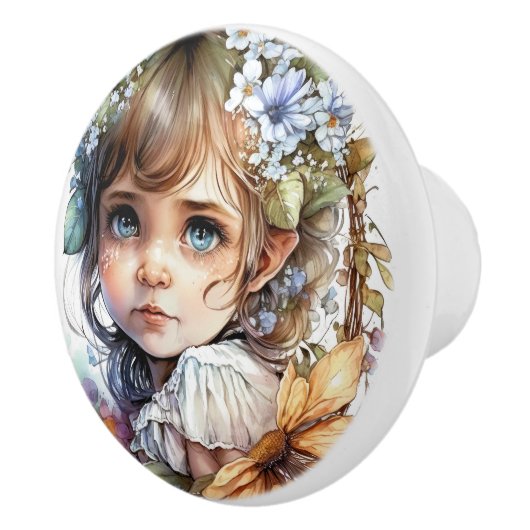 Fantasy Blume Fairies Serie Keramikknauf (Rechts)