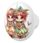Fantasy Blume Fairies Serie Keramikknauf (Rechts)