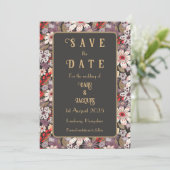 Fantasy-Blume - Hochzeit speichern Sie die Dattelk Save The Date (Stehend Vorderseite)