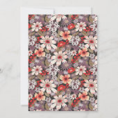 Fantasy-Blume - Hochzeit speichern Sie die Dattelk Save The Date (Rückseite)