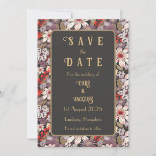 Fantasy-Blume - Hochzeit speichern Sie die Dattelk Save The Date