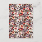 Fantasy-Blume - Hochzeitszimmerkarte Begleitkarte (Rückseite)