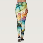 Fantasy-Blume Leggings (Rückseite)
