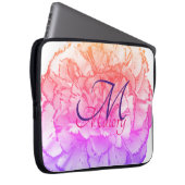 Fantasy Blume Monogram Personalisierter Laptop-Sie Laptopschutzhülle (Vorne Rechts)