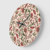 Fantasy Blume Paisley Hand Drawn Große Wanduhr (Winkel)