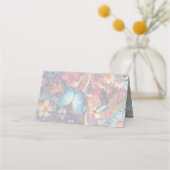 Fantasy-Blume verkörpern die Naturfreude. Platzkarte (Rückseite)