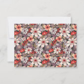 Fantasy-Blume - Wedding RSVP-Karte RSVP Karte (Rückseite)