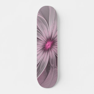 Fantasy-Blumen-Abstrakt-Pfirsich-Blumen-Fraktal-Ku Skateboard