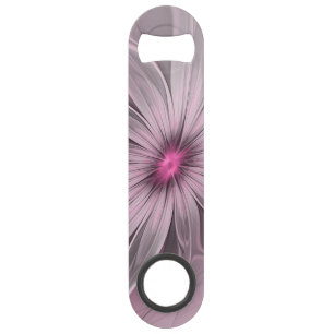 Fantasy-Blumen-Abstrakt-Pfirsich-Blumen-Fraktal-Ku Speed Flaschenöffner