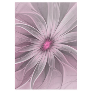 Fantasy-Blumen-Abstrakt-Pfirsich-Blumen-Fraktal-Ku Tischdecke