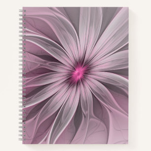 Fantasy-Blumen-Abstrakt-Pflaume-Blumen-Fraktal-Kun Notizblock
