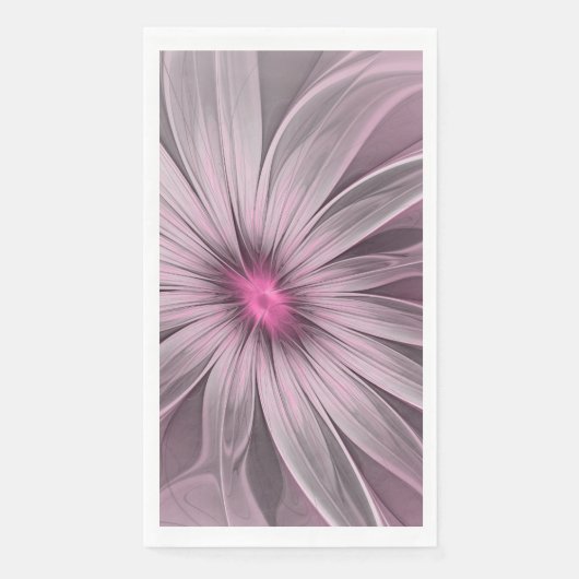 Fantasy-Blumen-Abstrakt-Pflaume-Blumen-Fraktal-Kun Serviette (Vorderseite)