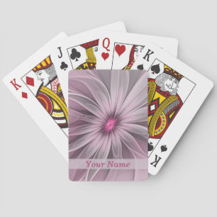 Fantasy-Blumen-Abstrakt-Pflaume-Blumen-Fraktal-Nam Spielkarten