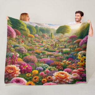 Fantasy-Blumen-Garten-Flies-Decke Fleecedecke