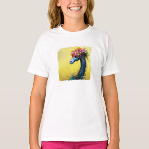 Fantasy-Blumendrachen-T-Shirt T-Shirt