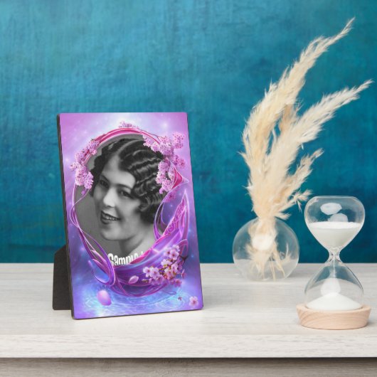 Fantasy-Blüten und Wasserkunstrahmen Plaque Fotoplatte (Seite)