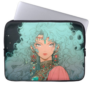 Fantasy Bohemisch Aesthetic Anime Girl Laptopschutzhülle
