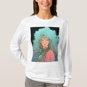 Fantasy Bohemisch Aesthetic Anime Girl T-Shirt