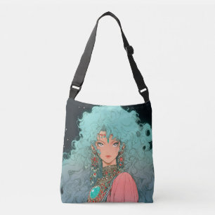 Fantasy Bohemisch Aesthetic Anime Girl Tragetaschen Mit Langen Trägern