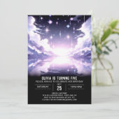Fantasy Boho Celestial Digital Geburtstag Einladung (Stehend Vorderseite)