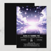 Fantasy Boho Celestial Digital Geburtstag Einladung (Vorne/Hinten)