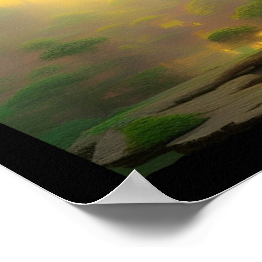 Fantasy Bonsai Tree Digitale Kunst, Dichtung und M Poster (Ecke)