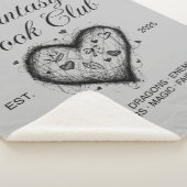 Fantasy Book Club Typografie & Heart Doodle Sketch Sherpadecke (3/4)