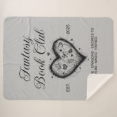 Fantasy Book Club Typografie & Heart Doodle Sketch Sherpadecke (Vorderseite (Horizontal))