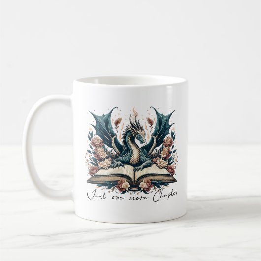 Fantasy Book Dragon Nur noch ein Kapitel Kaffeetasse (Links)