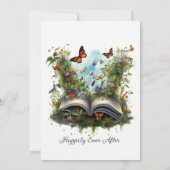 Fantasy Book Fairytale Whimsical Magical Einzigart Einladung (Rückseite)
