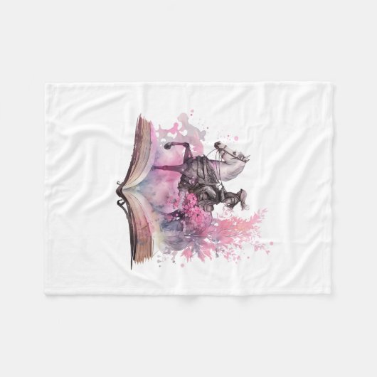 Fantasy Book Lover Design Fleecedecke (Vorderseite (Horizontal))