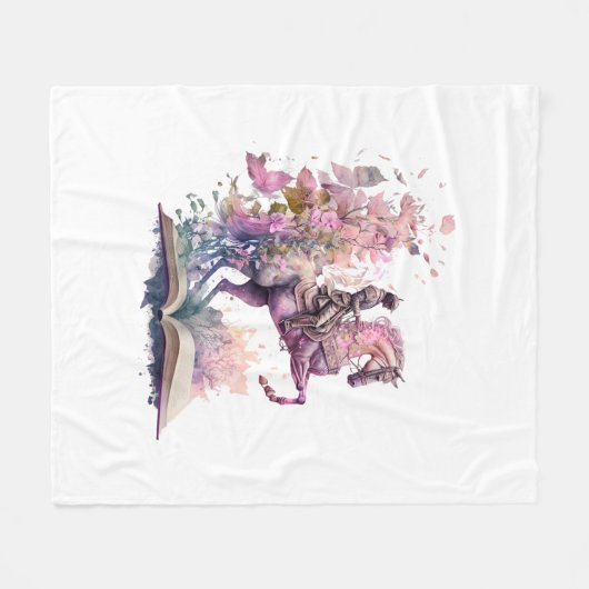 Fantasy Book Lover Design Fleecedecke (Vorderseite (Horizontal))