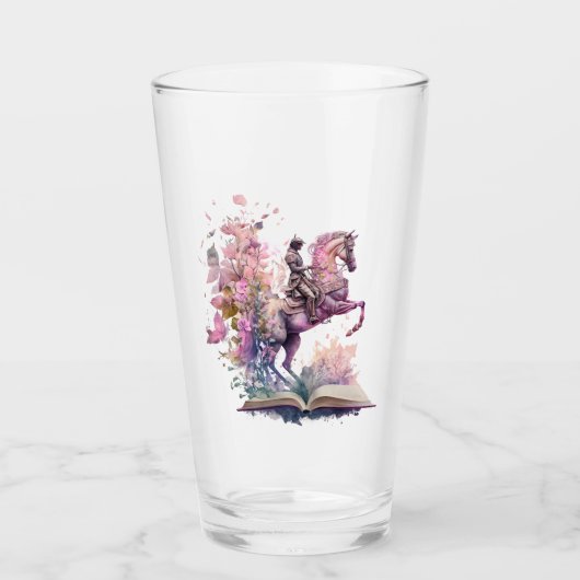 Fantasy Book Lover Design Glas (Vorderseite)
