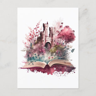 Fantasy Book Lover Design Postkarte