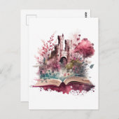 Fantasy Book Lover Design Postkarte (Vorne/Hinten)