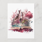 Fantasy Book Lover Design Postkarte (Vorderseite)