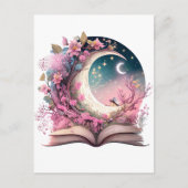Fantasy Book Lover Design Postkarte (Vorderseite)