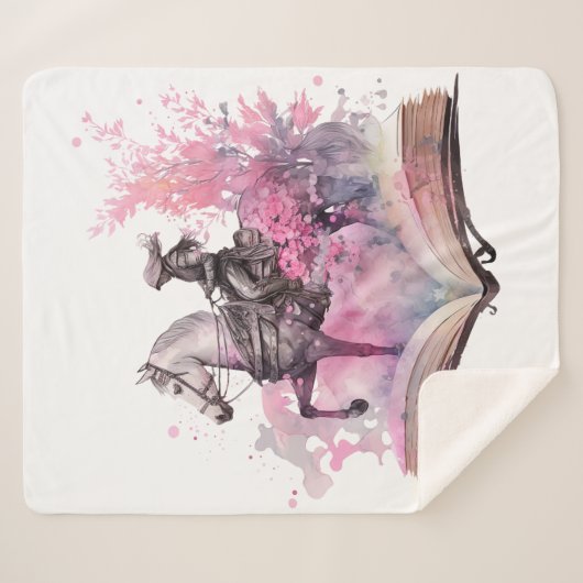 Fantasy Book Lover Design Sherpadecke (Vorderseite (Horizontal))