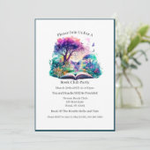 Fantasy Book Lover Fairy, Book Club Einladung (Stehend Vorderseite)