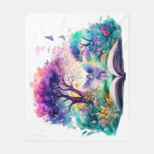 Fantasy Book Lover Fairy Fleecedecke (Vorderseite)