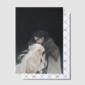 Fantasy book vellum art main characters embracing pergament einladungen (Versetzt (Einladung))