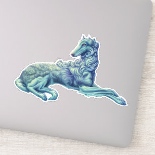 Fantasy Borzoi Die Schneide Vinyl Sticker