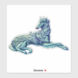 Fantasy Borzoi Die Schneide Vinyl Sticker