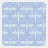 Fantasy Botanical Dragon Quadratischer Aufkleber (Vorderseite)