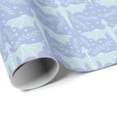 Fantasy-Botanischer-Drache-Geschenkpapier Geschenkpapier (Rolleneckpunkt)
