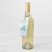 Fantasy Boys Blue Dragon Baby Dusche Flaschenanhänger (Angewinkelt)