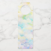 Fantasy Boys Blue Dragon Baby Dusche Flaschenanhänger (Rückseite)